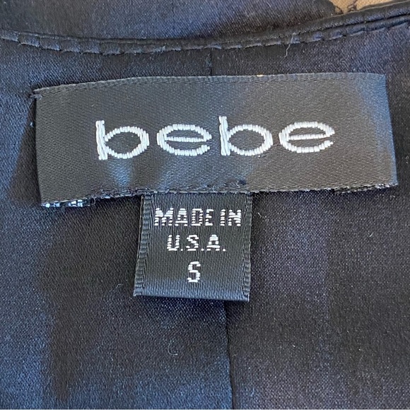 VINTAGE bebe y2k 2000s Party Cocktail Dress Mini Backless Going Out Bodycon Sz S - Picture 5 of 9